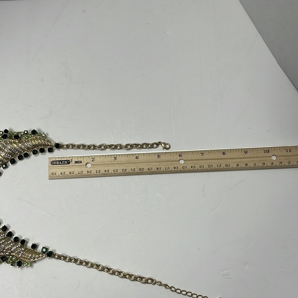 GREEN Diamond Necklace Set NEW - Picture 9 of 11